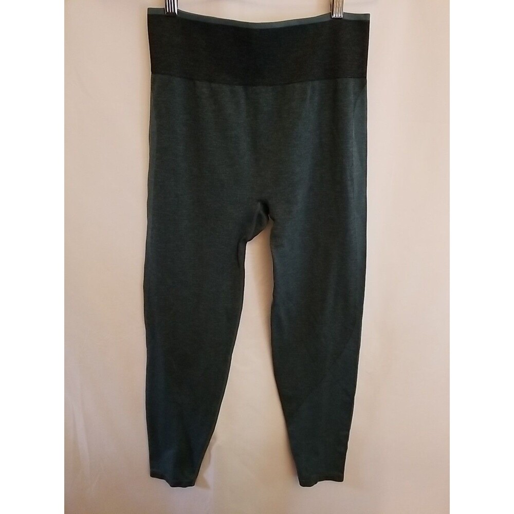Pink Victoria's Leggings Women's Heather Green Full Length Athletic Pants Size L